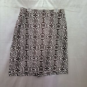 Jones New York Signature Brown/White Patterned Skirt - Sz. 14W